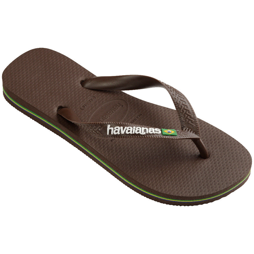 Brasil Logo klipklapper - Dark Brown/White